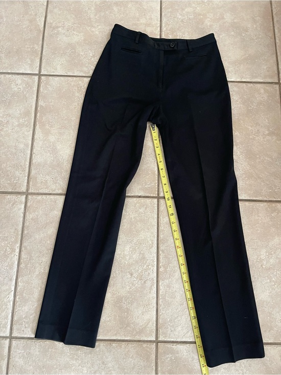 Express Pants - Express Women’s Black Straight Leg Pants w/Extended Tab Button Closure, Size 7/8